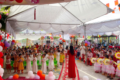 TRƯỜNG MẦM NON HẢI GIANG TƯNG BỪNG TỔ CHỨC “NGÀY HỘI ĐẾN TRƯỜNG CỦA BÉ” NĂM HỌC 2024-2025